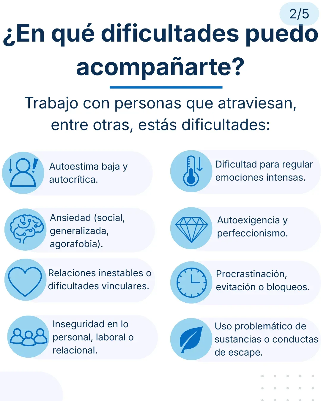 Lámina 2: ¿En qué dificultades puedo acompañarte?