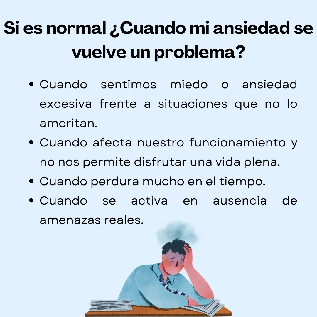 Lámina 6: ¿Cuándo la ansiedad se vuelve un problema?