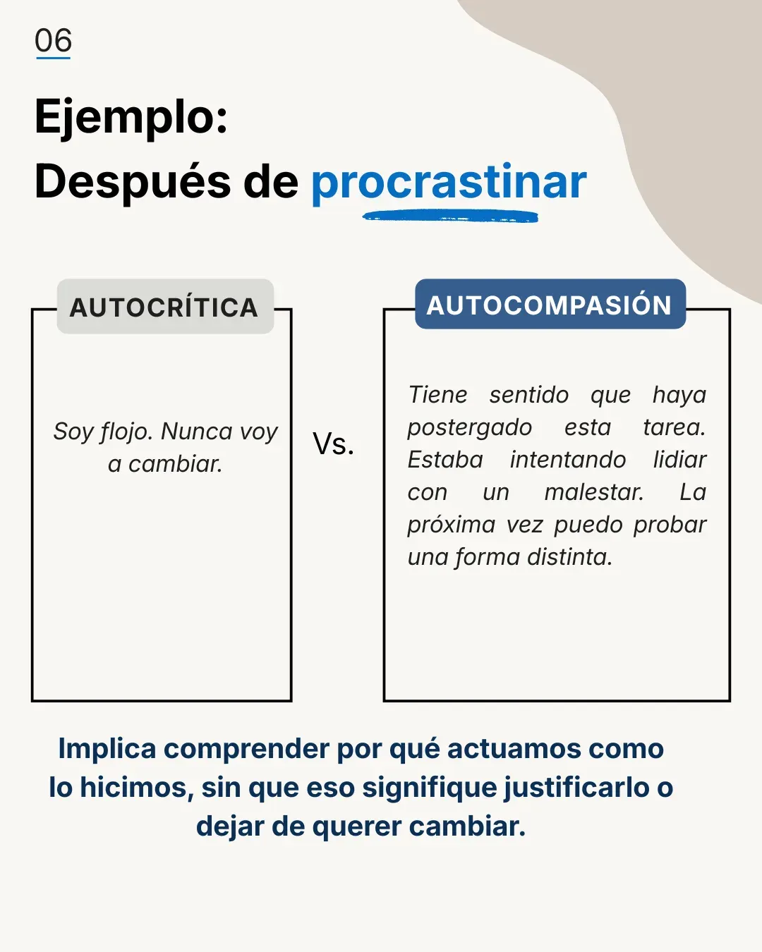Lámina 6: Ejemplo: después de procrastinar