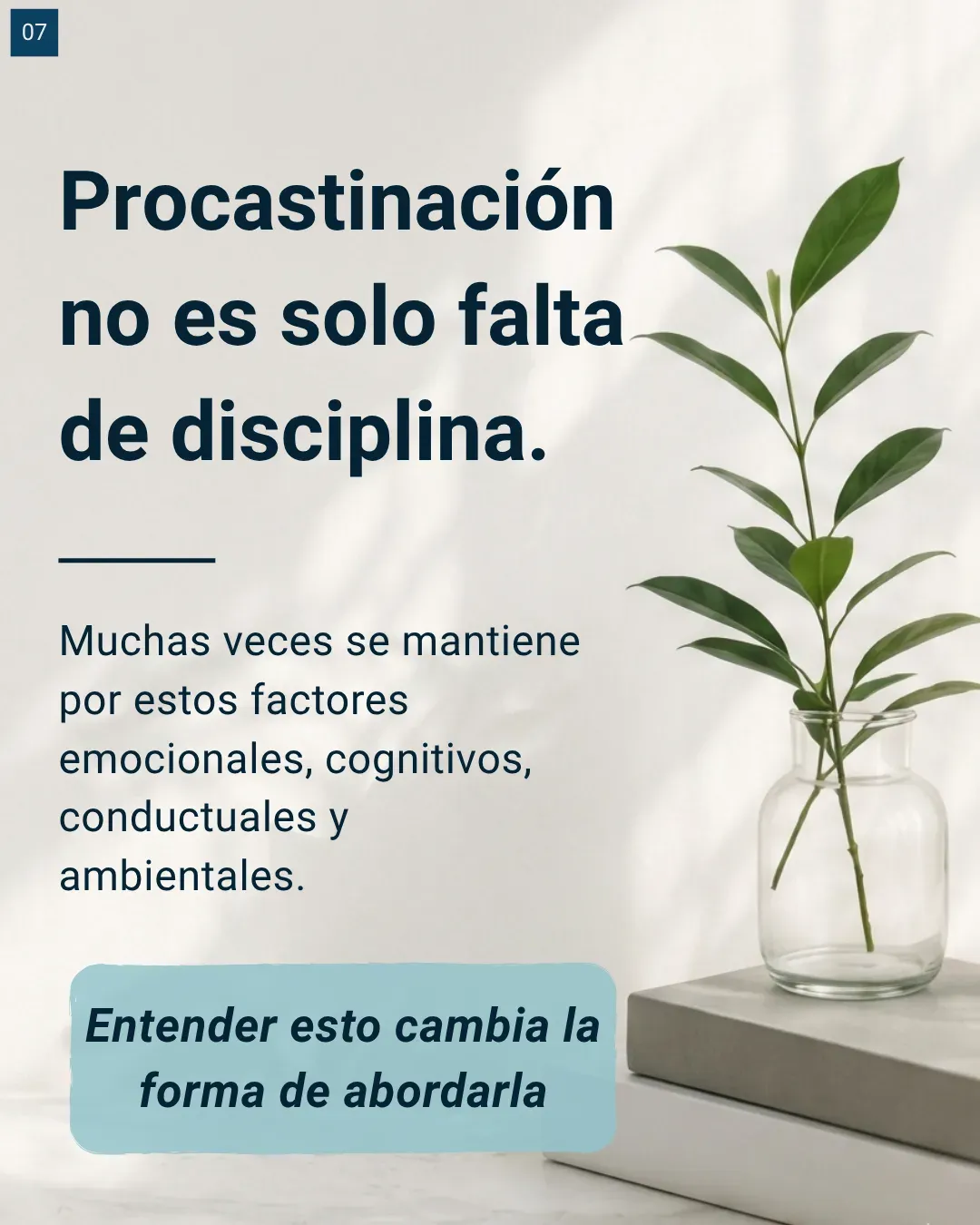 Lámina 7: La procrastinación no es solo falta de disciplina